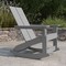 Merrick Lane Wellington UV Treated All-Weather Polyresin Adirondack Rocking Chair for Patio, Sunroom, Deck and More